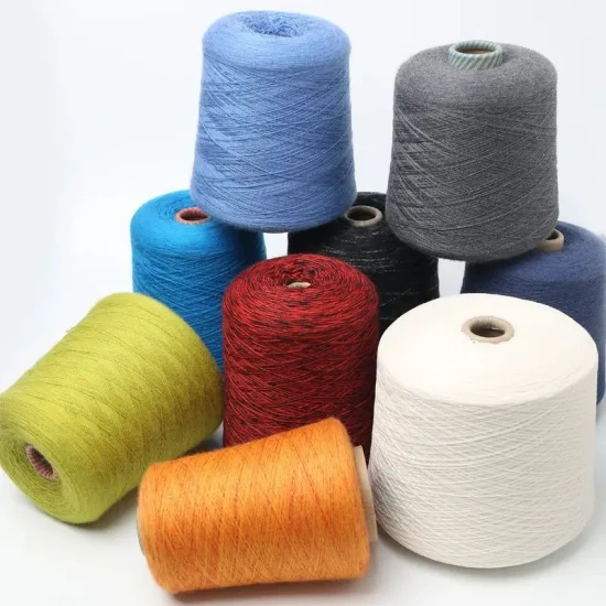 Fio girado núcleo 50 Viscose 22 Nylon 28 PBT 2/48 Fio misturado para tricô